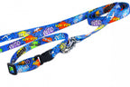 Collar With A Plastic Buckle - Blue Graffiti