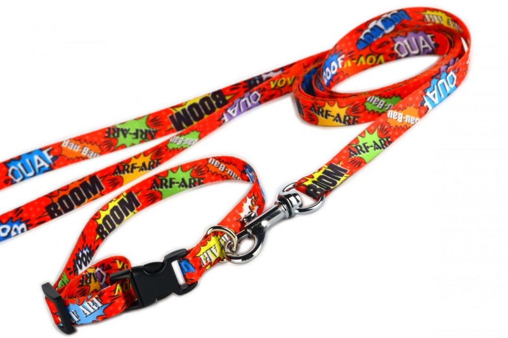 Collar With A Plastic Buckle - Red Graffiti
