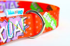 Collar With A Plastic Buckle - Red Graffiti