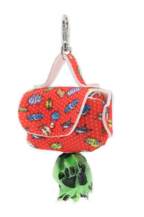 Dog Waste Bag Dispenser - Red Graffiti
