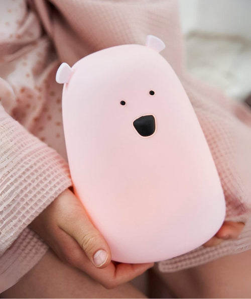 Big Bear Silicone Night Light - Pink